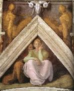 Michelangelo Buonarroti Ancestors of Christ: figures oil on canvas